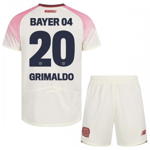 Bayer 04 Leverkusen Alejandro Grimaldo 20 Voetbaltenue Uit 2025-26 - Kind Bayer 04 Leverkusen Alejandro Grimaldo 20 Voetbaltenue Uit 2025-26 - Kind